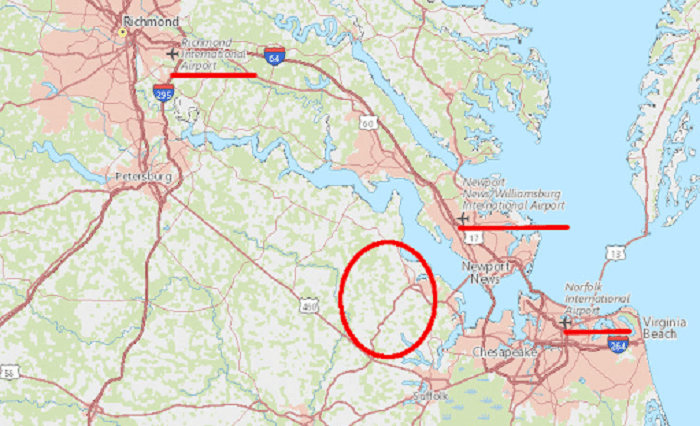 norfolk to newport news